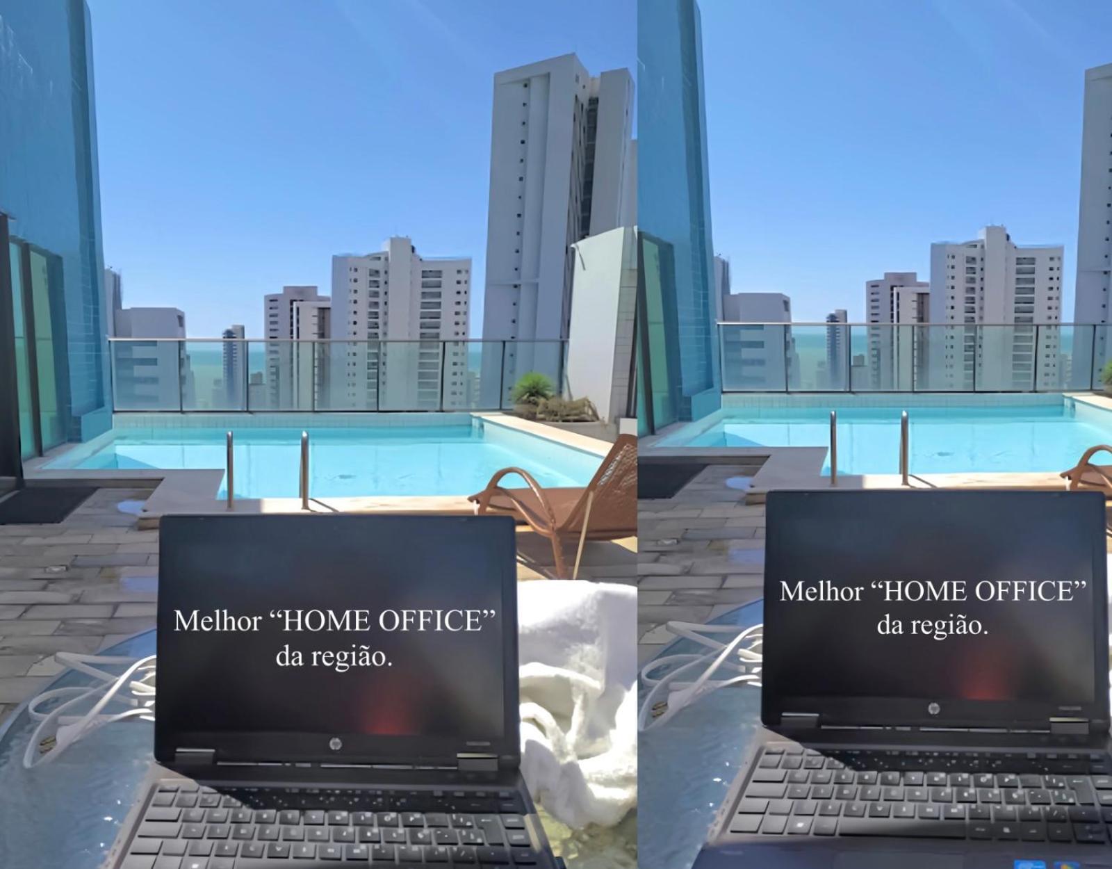 Flat Piscina No Rooftop Aluguel Temporada Em Recife Exterior foto