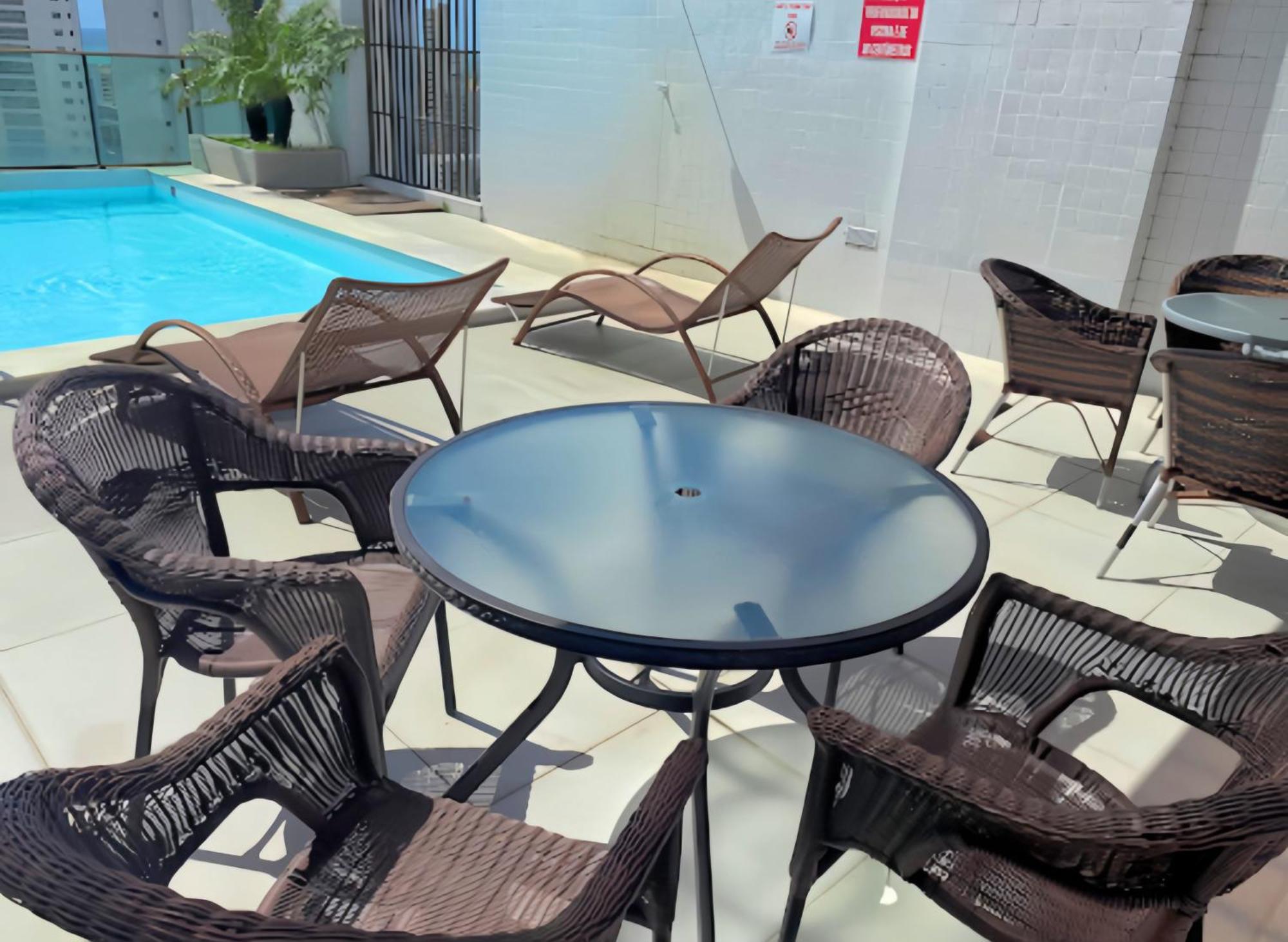 Flat Piscina No Rooftop Aluguel Temporada Em Recife Exterior foto